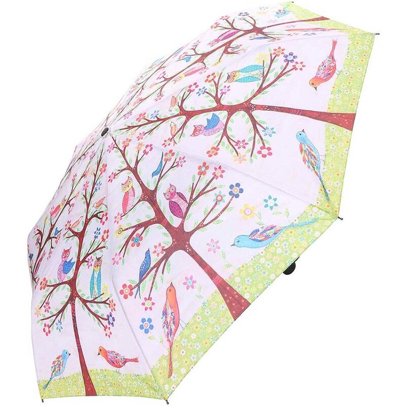 Barevný deštník s potiskem stromu s ptáčky Blooming Brollies