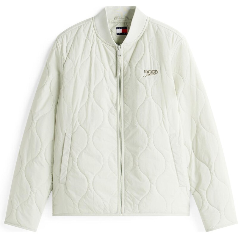 Tommy Jeans Přechodná bunda pastelově zelená