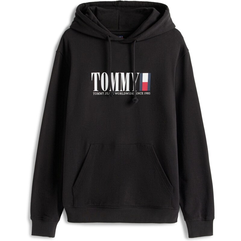 Tommy Jeans Mikina námořnická modř / červená / černá / bílá