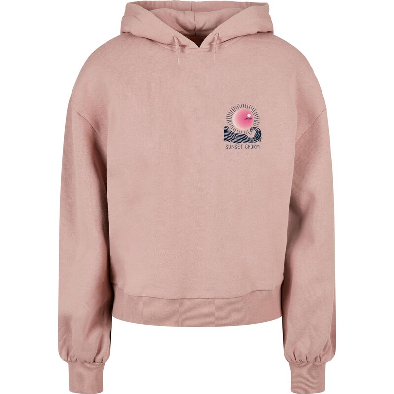 Merchcode Mikina Sunset Charm námořnická modř / starorůžová /