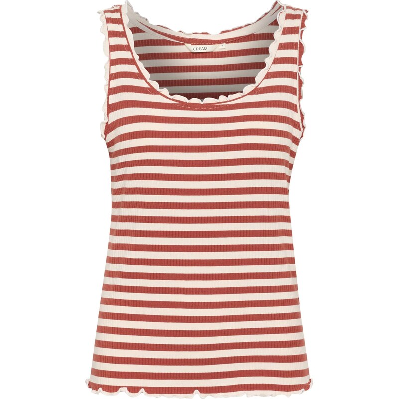 Cream Top Ribba béžová / červená