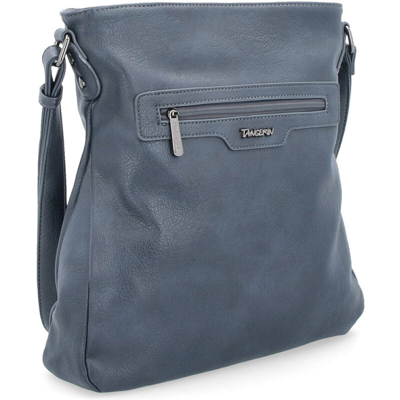 Kabelka ze syntetické kůže crossbody Tangerin modrá 8008 TM