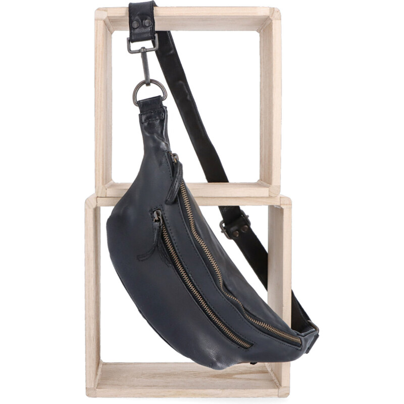 Kožená ledvinka crossbody Noelia Bolger černá NB 2402 C