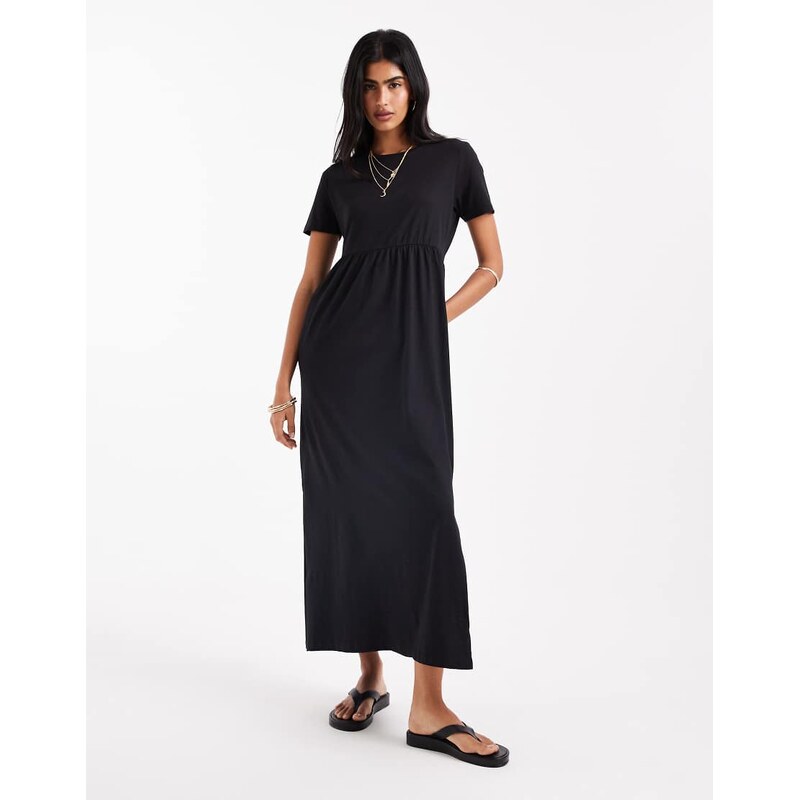 Threadbare short sleeve jersey midi dress with drop waist in