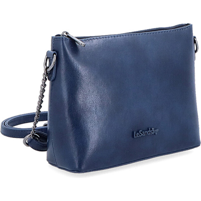 Kabelka ze syntetické kůže crossbody Le Sands modrá 7708 TM