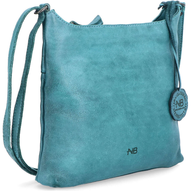 Kožená kabelka crossbody Noelia Bolger zelená NB 2404 TYR