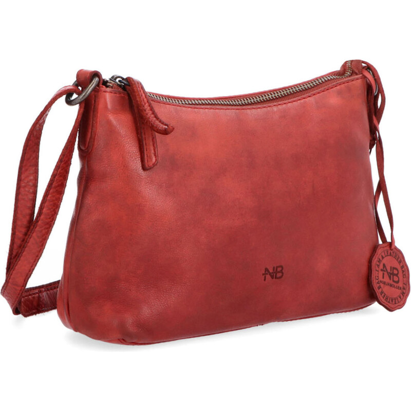Kožená kabelka crossbody Noelia Bolger červená NB 2406 CV