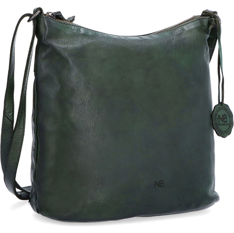 Kožená kabelka crossbody Noelia Bolger zelená NB 2405 ZE