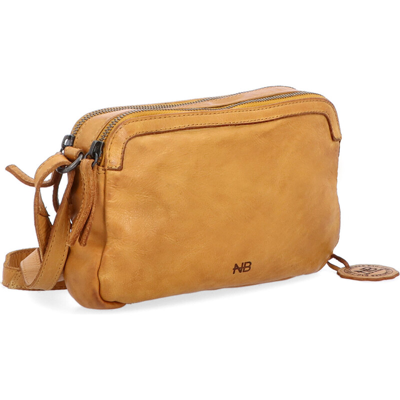 Kožená kabelka crossbody Noelia Bolger žlutá NB 2407 ZLU
