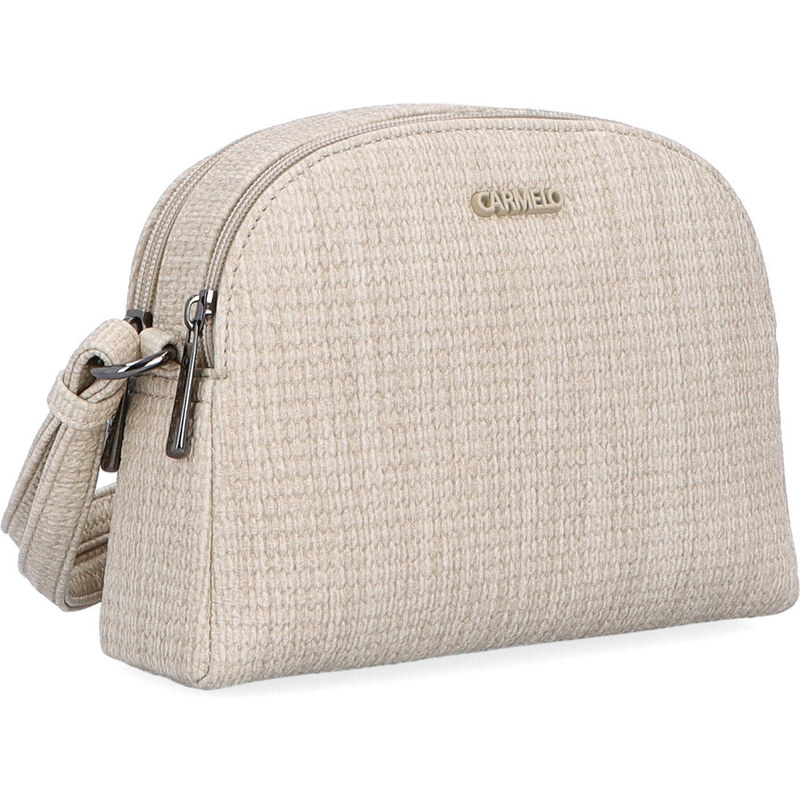 Kabelka ze syntetické kůže crossbody Carmelo béžová 4336 BE