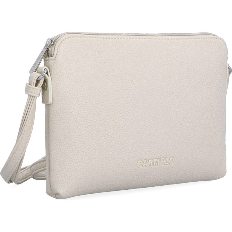 Kabelka ze syntetické kůže crossbody Carmelo béžová 4333 BE