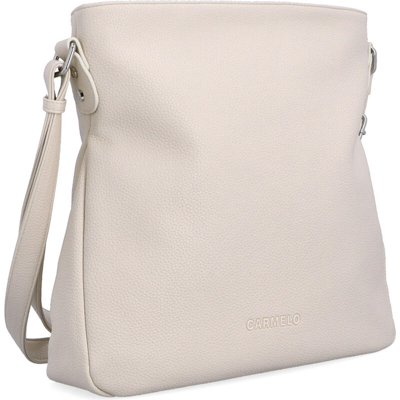 Kabelka ze syntetické kůže crossbody Carmelo béžová 4271 BE