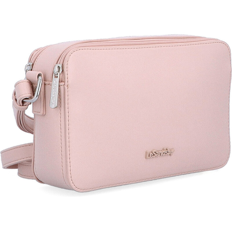 Kabelka ze syntetické kůže crossbody Le Sands růžová 7717 R
