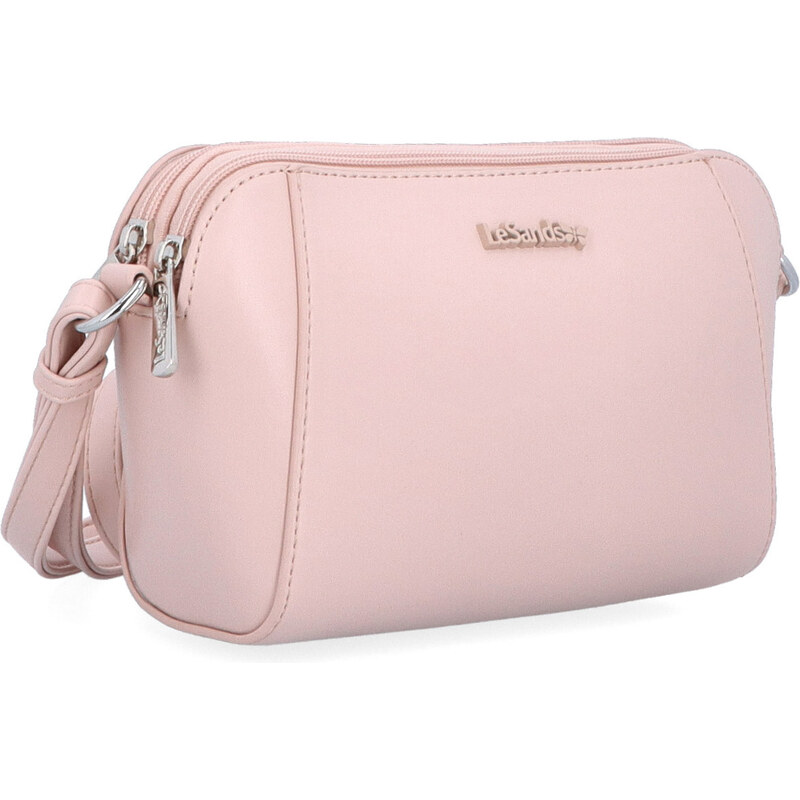 Kabelka ze syntetické kůže crossbody Le Sands růžová 7716 R
