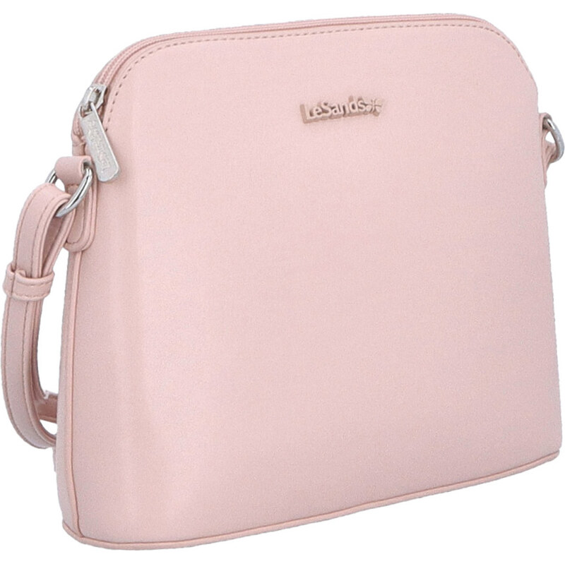 Kabelka ze syntetické kůže crossbody Le Sands růžová 7712 R