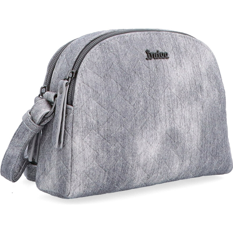Kabelka ze syntetické kůže crossbody Indee šedá 6334 S 106555063