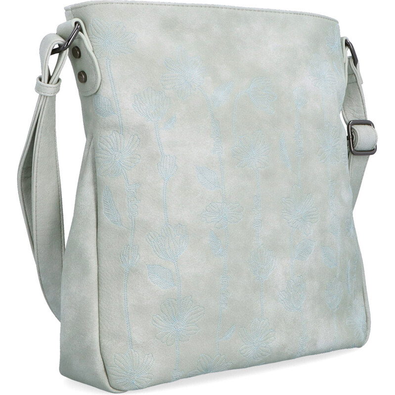 Kabelka ze syntetické kůže crossbody Indee šedá 6327 S 106555079