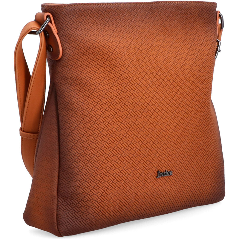 Kabelka ze syntetické kůže crossbody Indee oranžová 6317 O 106555087