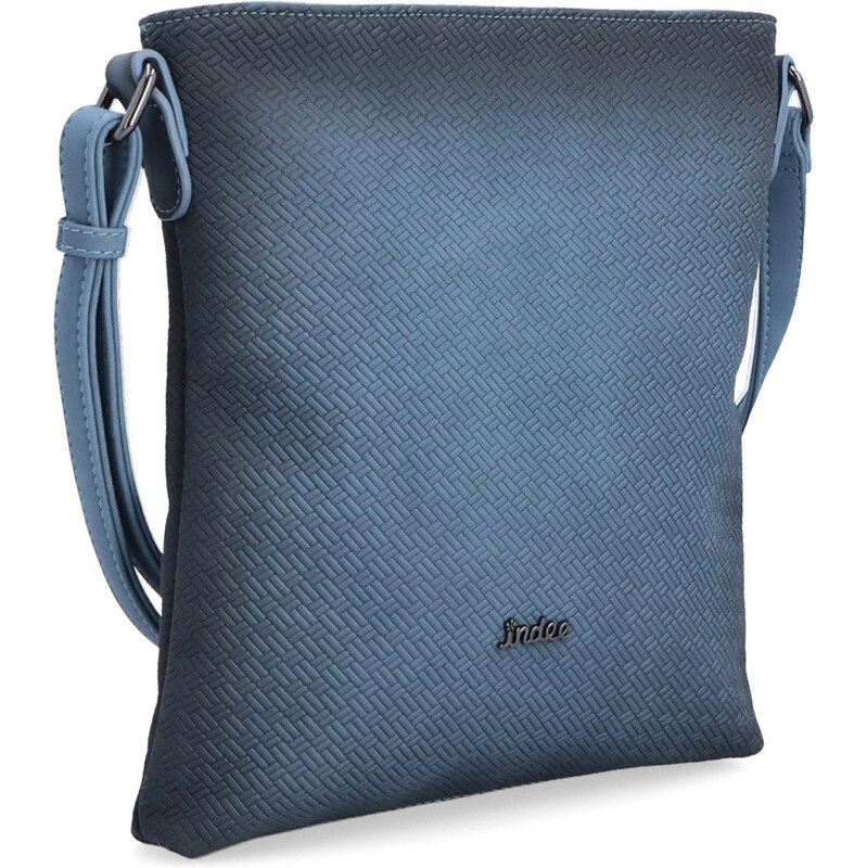 Kabelka ze syntetické kůže crossbody Indee modrá 6316 M 106555091