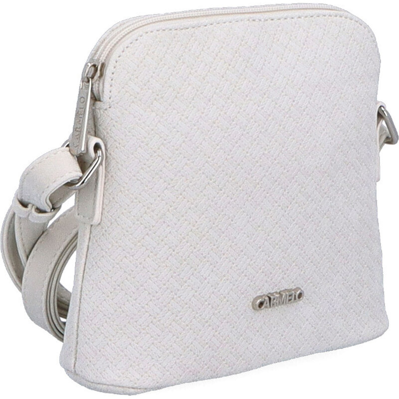 Kabelka ze syntetické kůže crossbody Carmelo béžová 4348 K 106555132