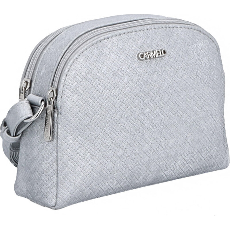 Kabelka ze syntetické kůže crossbody Carmelo šedá 4346 SS