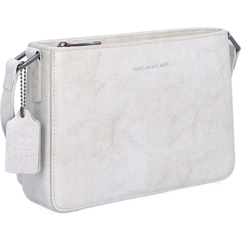 Kožená kabelka crossbody Noelia Bolger bílá NB 0103 OW
