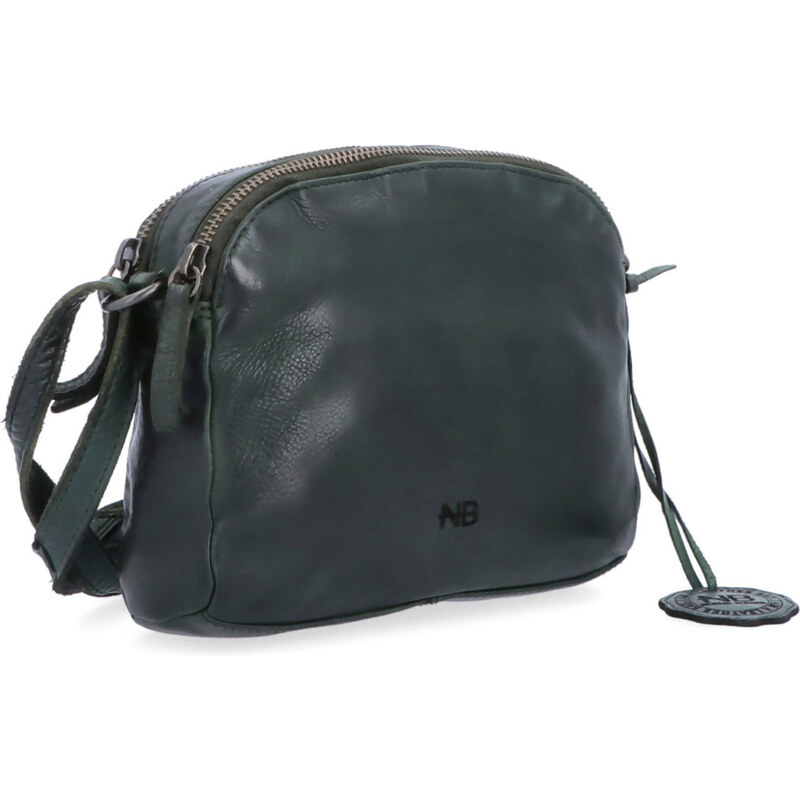 Kožená kabelka crossbody Noelia Bolger zelená NB 2408 ZE