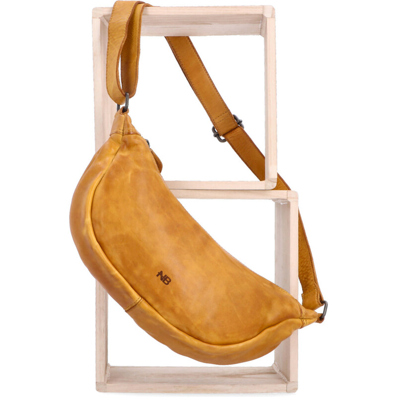 Kožená kabelka crossbody Noelia Bolger žlutá NB 2412 ZLU