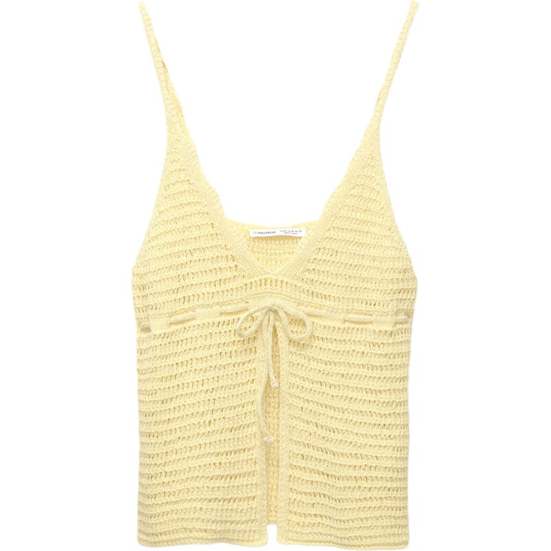 Pull&Bear Kardigany pastelově žlutá 109089600
