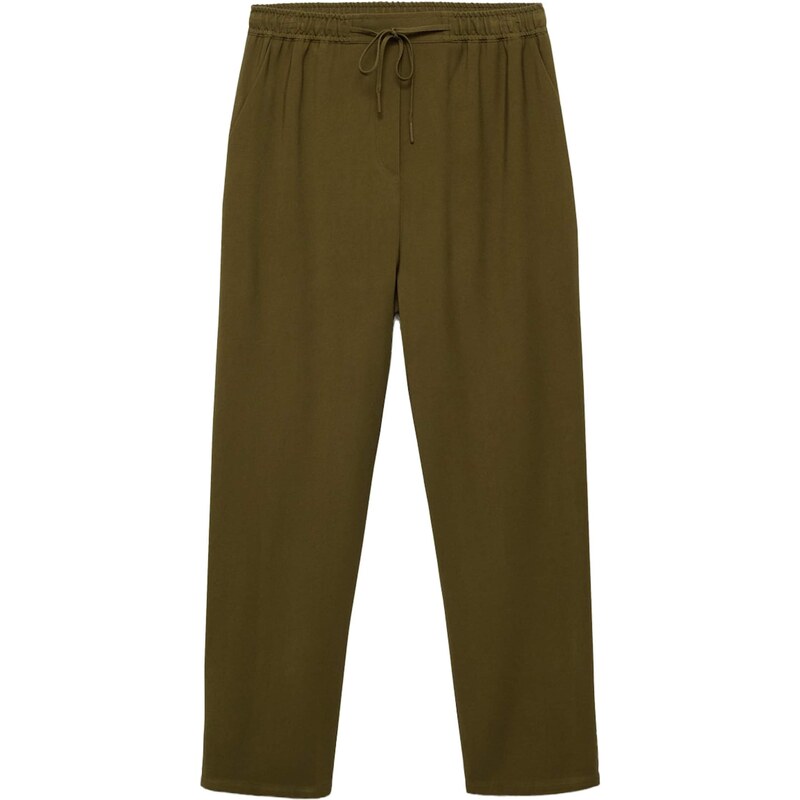 MANGO Kalhoty FLUIDO khaki 108765294