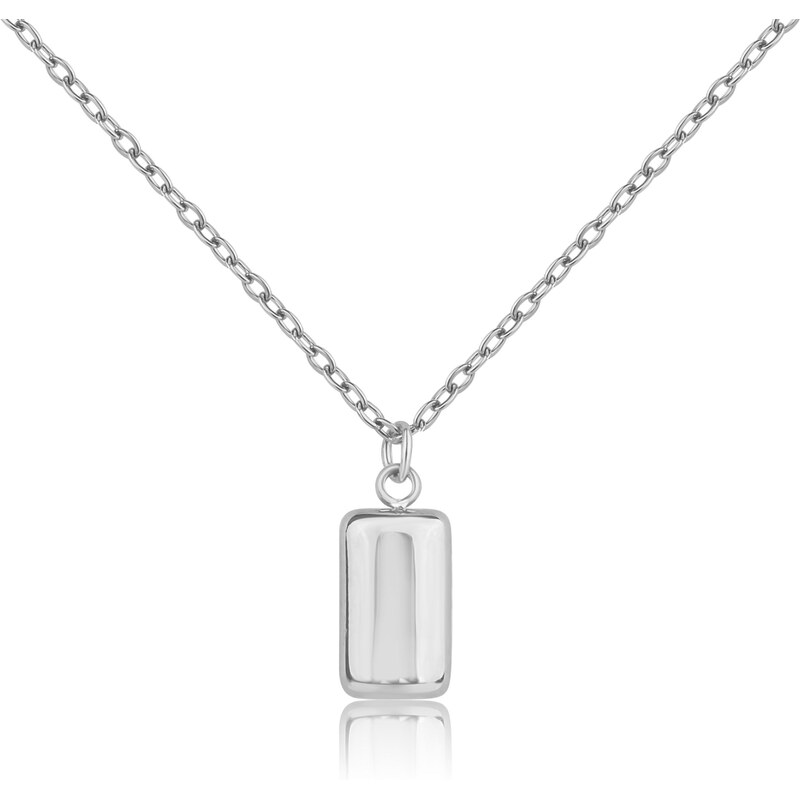 Ocelový náhrdelník s obdélníkem - Meucci DS474 106558060
