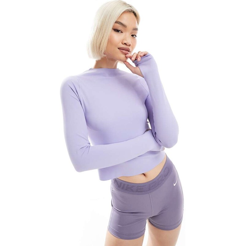 Nike Training Zenvy Dri-FIT soft touch long sleeved top in lilac 106559858
