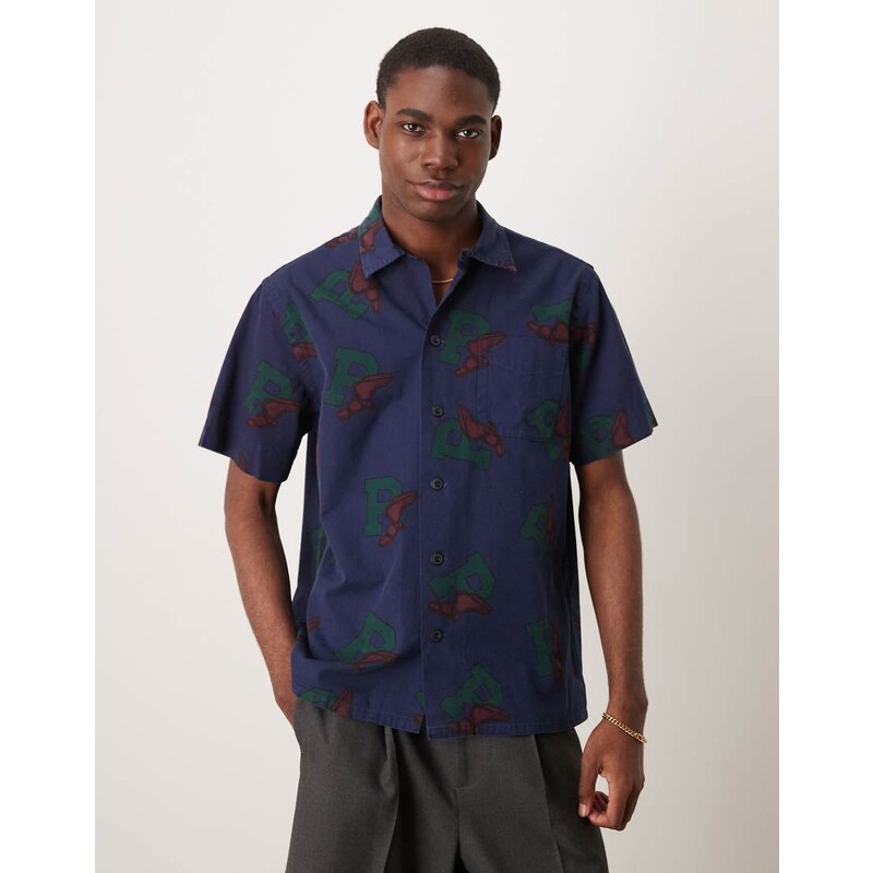Polo Ralph Lauren revere collar sketched Pwing toss print short