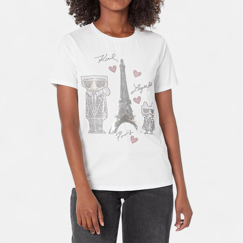 Dámské bílé triko Karl Lagerfeld 56249