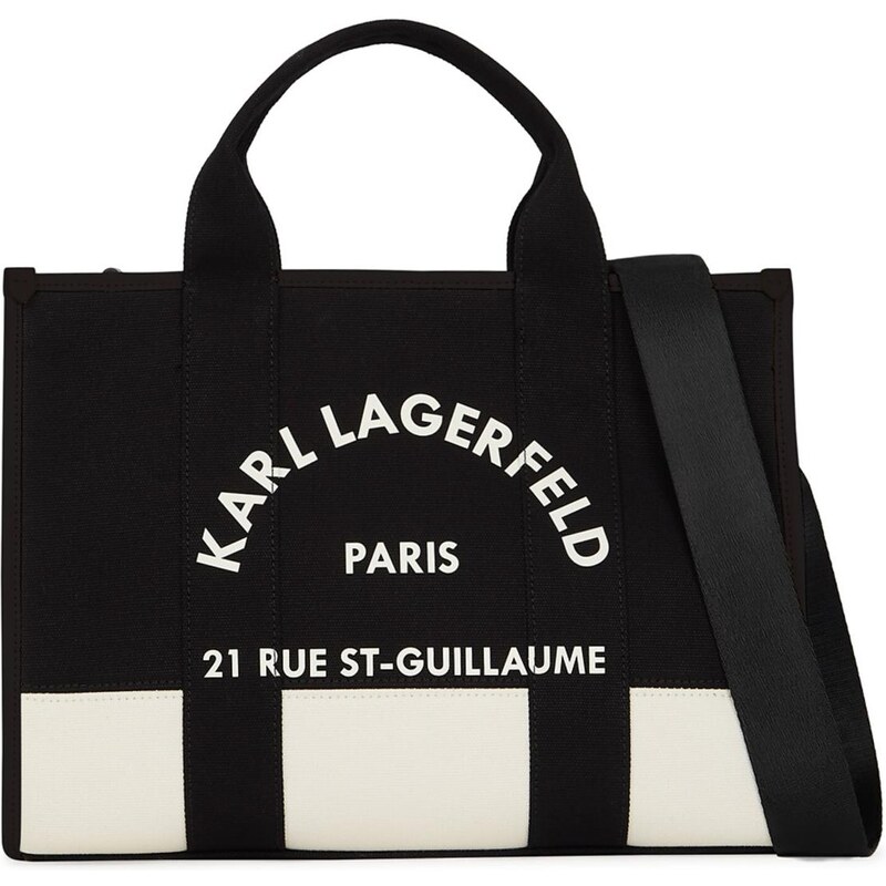 Karl Lagerfeld Nákupní taška Rue ST-Guillaume krémová / černá