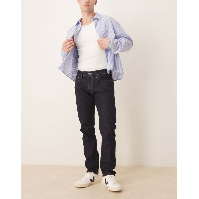 Polo Ralph Lauren Parkside icon logo straight fit jeans in dark