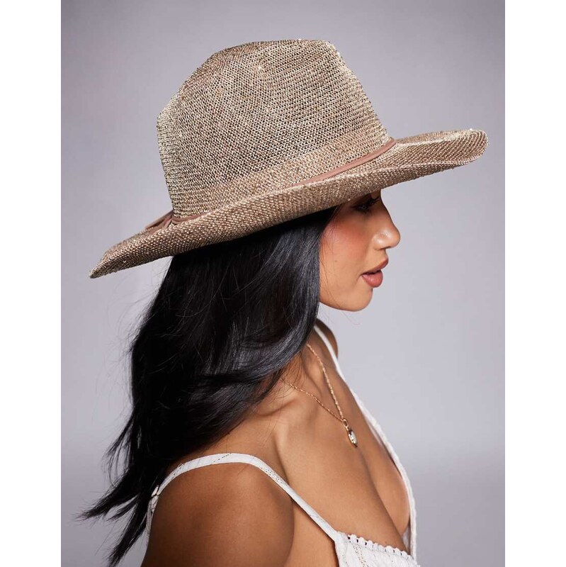 South Beach cowboy hat in metallic gold 106568107