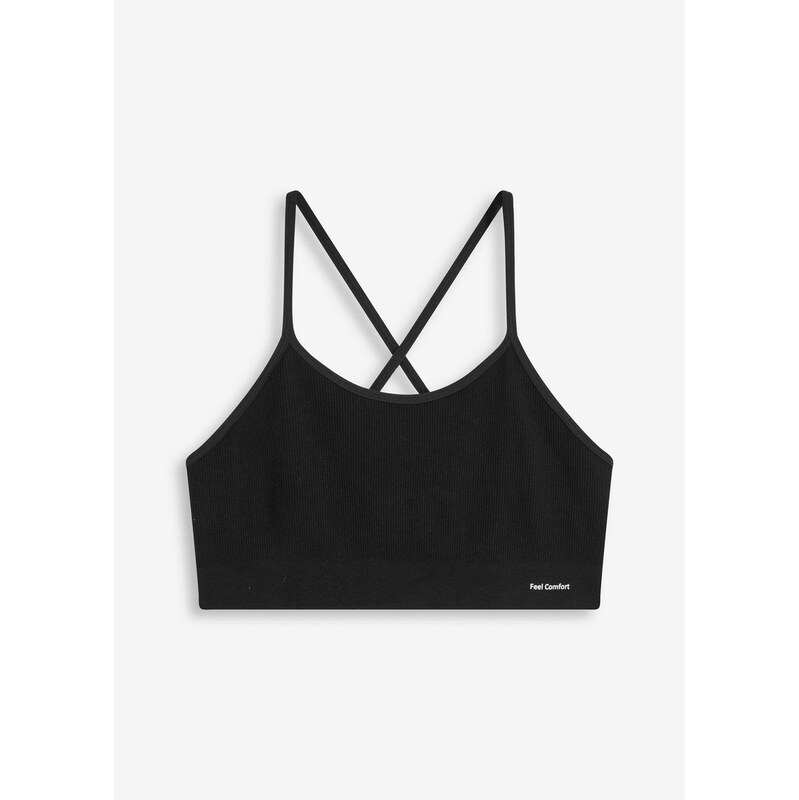 bonprix Bezešvý podprsenkový top Feel Comfort, s vykrojenými zády 106580173