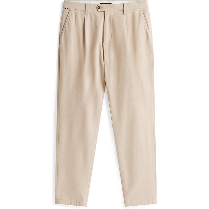 TOMMY HILFIGER Kalhoty se sklady v pase HARLEM khaki