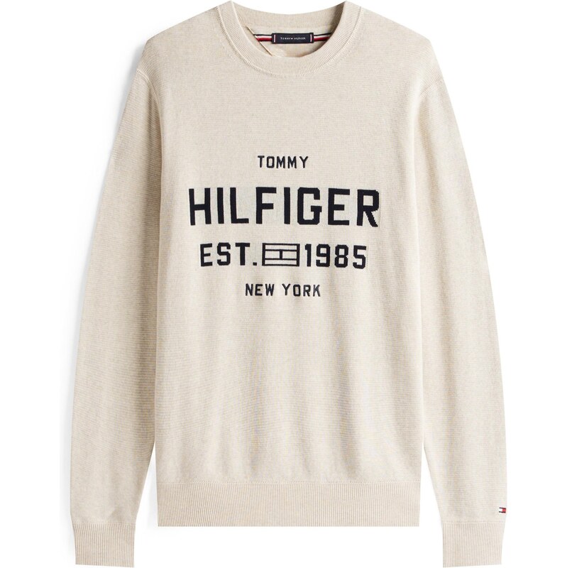 TOMMY HILFIGER Svetr ATHLEISURE cappuccino / černá