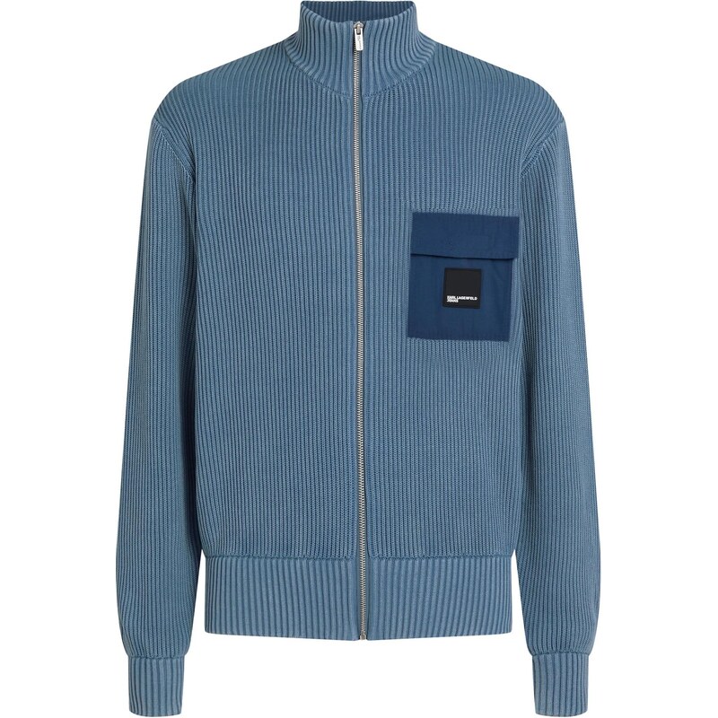 KARL LAGERFELD JEANS Kardigan marine modrá / kouřově modrá