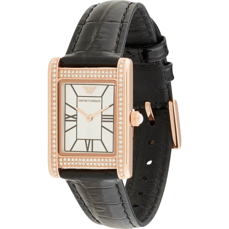 Emporio Armani Analogové hodinky růžově zlatá / černá