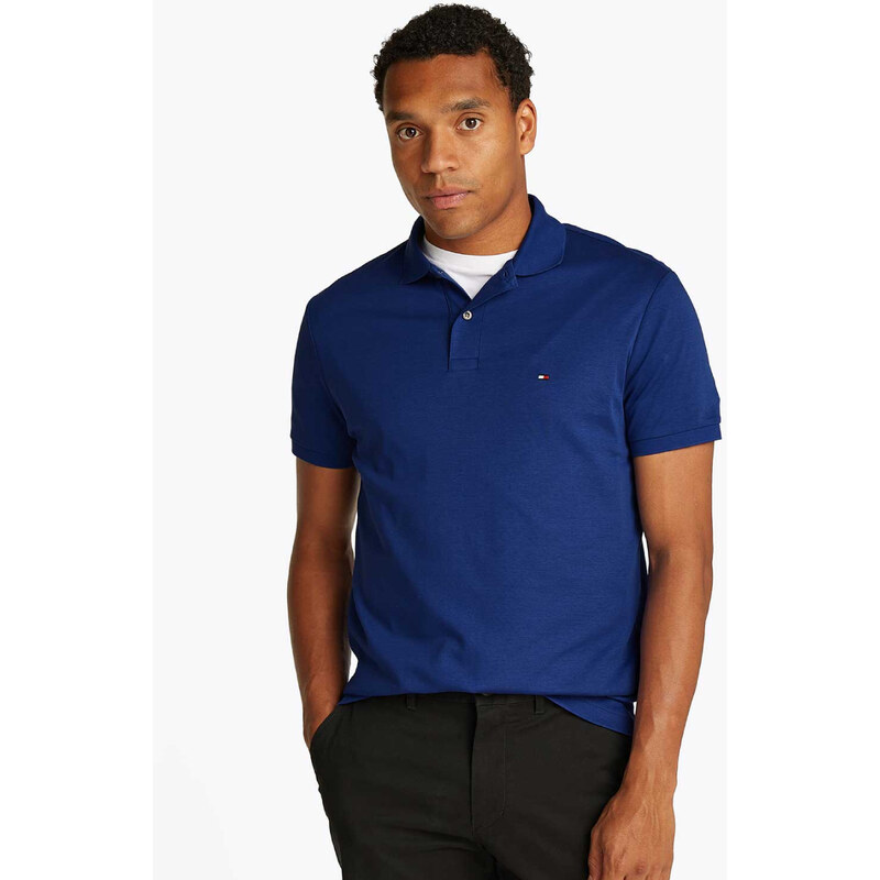Tommy Hilfiger pánské modré polo tričko