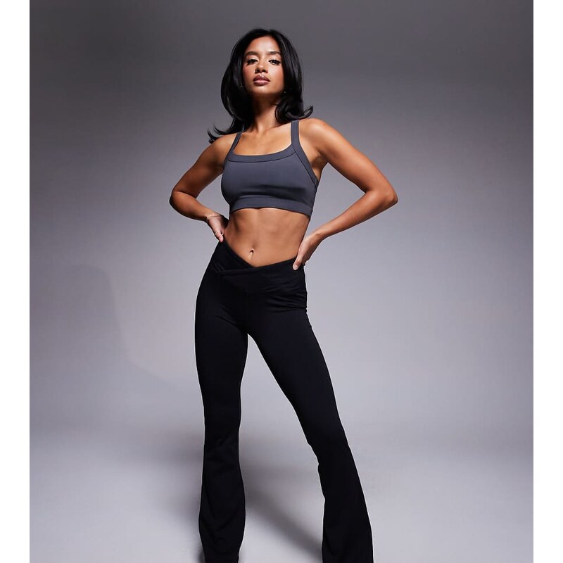 4505 Petite Icon soft touch wrap waist slim kick yoga legging in