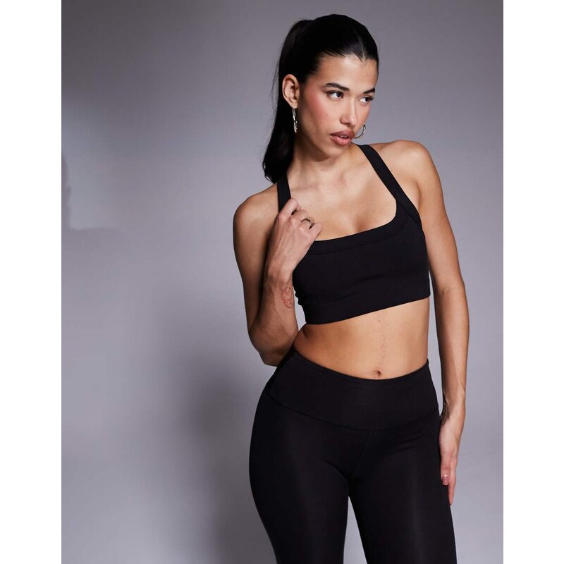 4505 Icon medium support square neck sports bra with adjustable straps 115379608