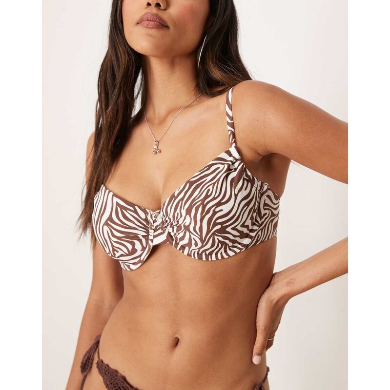 Abercrombie & Fitch swimwear ruched underwire curve love bikini top co 106606089