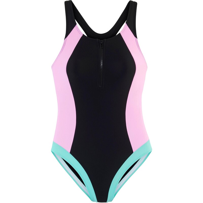 LASCANA ACTIVE Sportovní plavky světle zelená / pink / černá