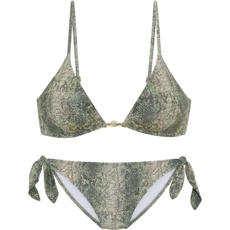 JETTE Bikiny khaki / olivová / světle zelená
