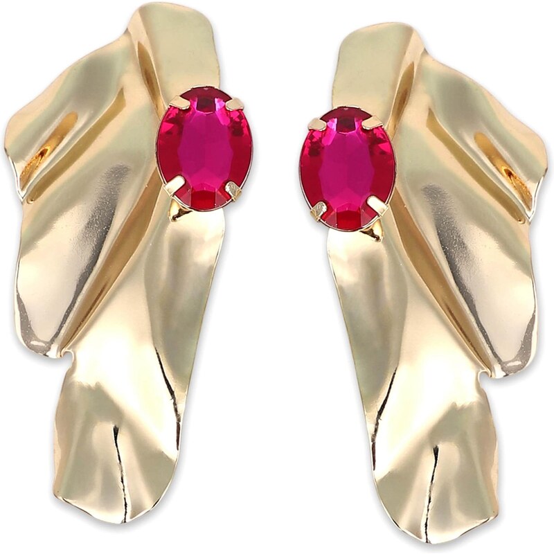 SOHI Náušnice Thyrza zlatá / pink 108765388