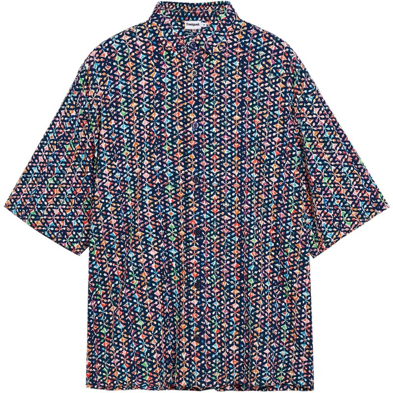 Desigual Košile modrá / tmavě modrá / zelená / oranžová
